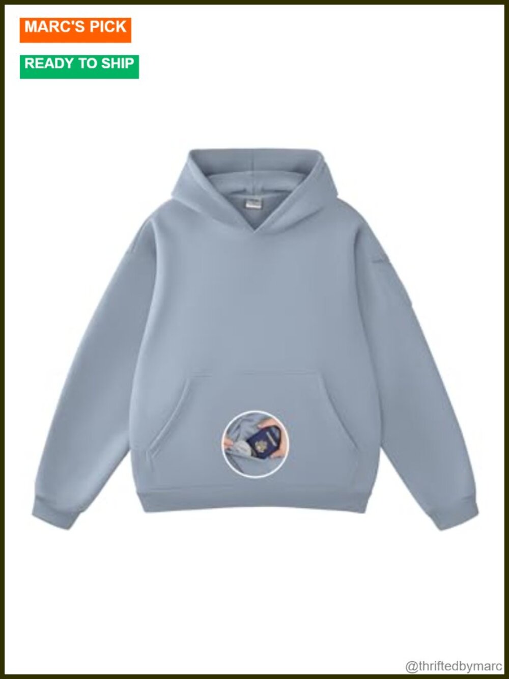 Women's Oversized Heavyweight Hoodie Fleece Pullover Cotton Travel Sweatshirt